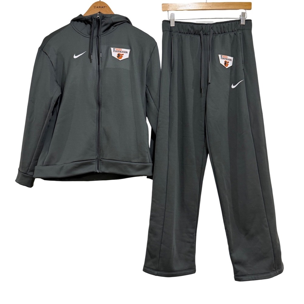 Nike‎ 2023 MLB Postseason Baltimore Orioles Tracksuit Set Grey Women's Small